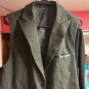 Men's Classic Gray/Green Herringbone Vest